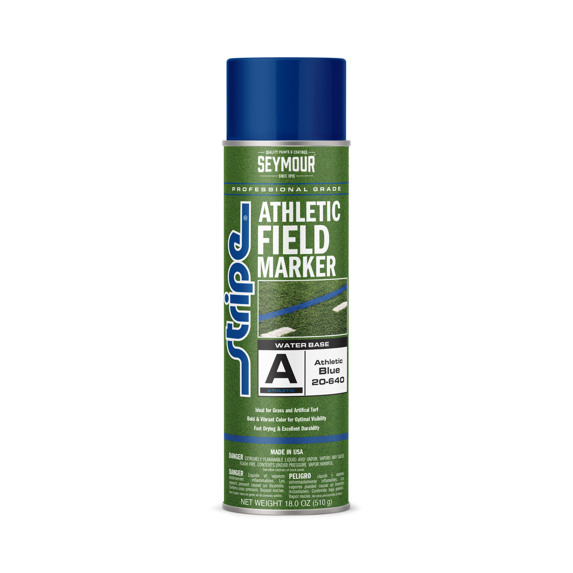 SEYMOUR Stripe Athletic Field Paint - 17 oz, Blue, 12ct. Case, Model# 20-640